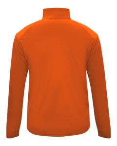 Badger 2102 Youth B-Core Quarter-Zip Pullover – Burnt Orange/ Graphite (back)
