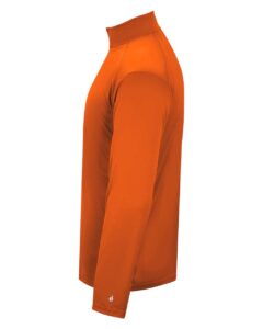 Badger 2102 Youth B-Core Quarter-Zip Pullover – Burnt Orange/ Graphite (side)