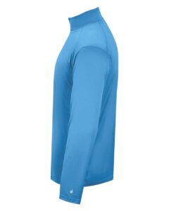 Badger 2102 Youth B-Core Quarter-Zip Pullover – Columbia Blue/ Graphite (side)