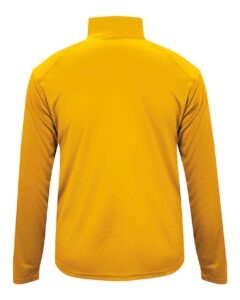 Badger 2102 Youth B-Core Quarter-Zip Pullover – Gold/ Graphite (back)
