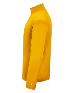 Badger 2102 Youth B-Core Quarter-Zip Pullover – Gold/ Graphite (side)