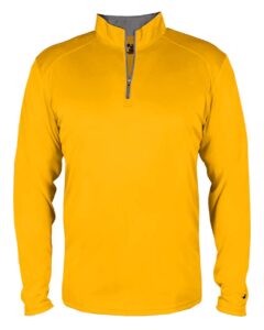 Badger 2102 Youth B-Core Quarter-Zip Pullover – Gold/ Graphite