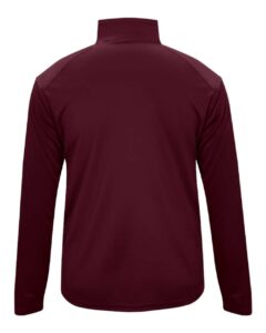 Badger 2102 Youth B-Core Quarter-Zip Pullover – Maroon/ Graphite (back)
