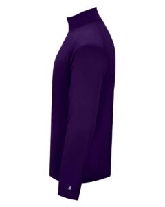 Badger 2102 Youth B-Core Quarter-Zip Pullover – Purple/ Graphite (side)