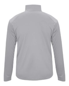 Badger 2102 Youth B-Core Quarter-Zip Pullover – Silver/ Graphite (back)