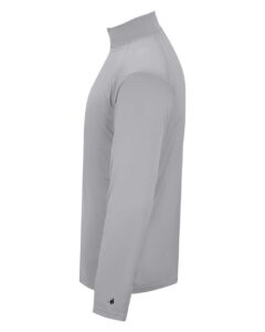 Badger 2102 Youth B-Core Quarter-Zip Pullover – Silver/ Graphite (side)
