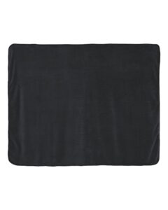 Alpine Fleece 8707 Micro Coral Fleece Blanket – Black (side)