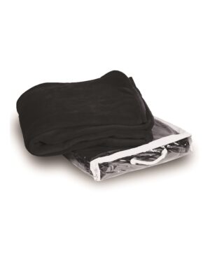 Alpine Fleece 8707 Micro Coral Fleece Blanket – Black