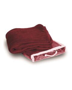 Alpine Fleece 8707 Micro Coral Fleece Blanket – Burgundy