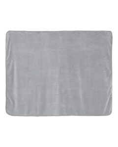 Alpine Fleece 8707 Micro Coral Fleece Blanket – Grey (side)