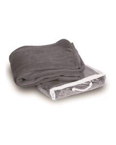 Alpine Fleece 8707 Micro Coral Fleece Blanket – Grey