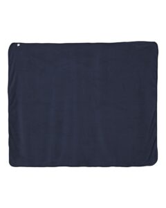 Alpine Fleece 8707 Micro Coral Fleece Blanket – Navy (back)