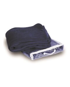Alpine Fleece 8707 Micro Coral Fleece Blanket – Navy