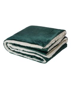 Alpine Fleece 8712 Micro Mink Sherpa Blanket – Forest (side)