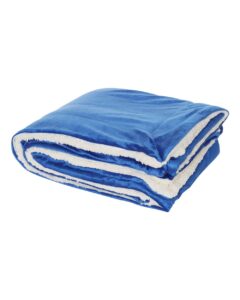 Alpine Fleece 8712 Micro Mink Sherpa Blanket – Royal (side)