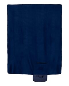 Alpine Fleece 8718 Roll Up Blanket – Navy (back)