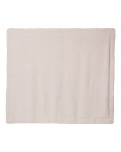 Alpine Fleece 8726 Oversized Mink Sherpa Blanket – Black (back)