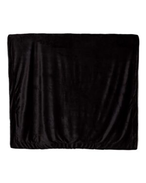 Alpine Fleece 8726 Oversized Mink Sherpa Blanket – Black