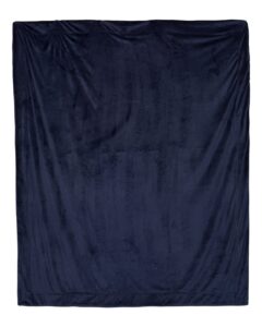 Alpine Fleece 8726 Oversized Mink Sherpa Blanket – Navy