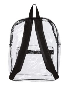 Liberty Bags 7010 Clear PVC Backpack – Black (back)