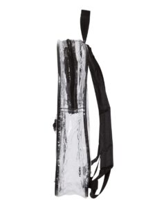 Liberty Bags 7010 Clear PVC Backpack – Black (side)