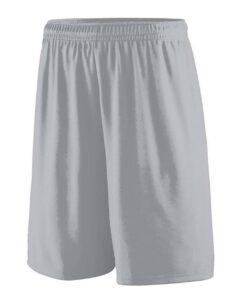 Augusta Sportswear 1420 Men’s Training Shorts – Silver Grey (side)
