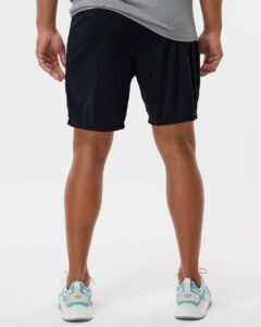 Augusta Sportswear 1425 Men’s Octane Shorts – Black (on model back)
