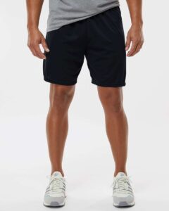 Augusta Sportswear 1425 Men’s Octane Shorts – Black (on model)