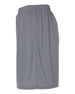 Augusta Sportswear 1425 Men’s Octane Shorts – Graphite (side)