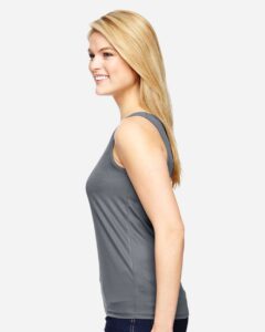 Augusta Sportswear 1705 Women’s Training Tank Top – Graphite (on model side)