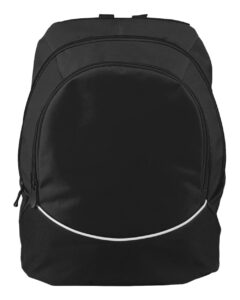 Augusta Sportswear 1915 Tri-Color Backpack – Black/ Black/ White
