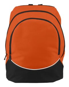 Augusta Sportswear 1915 Tri-Color Backpack – Orange/ Black/ White