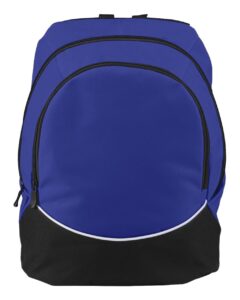 Augusta Sportswear 1915 Tri-Color Backpack – Purple/ Black/ White