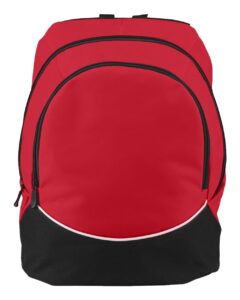 Augusta Sportswear 1915 Tri-Color Backpack – Red/ Black/ White