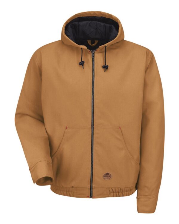 Red Kap Men’s Blended Duck Zip-Front Hooded Jacket