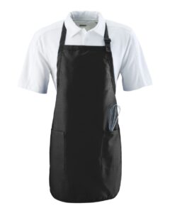 Augusta Sportswear 4350 Full Length Apron with Pockets – Black