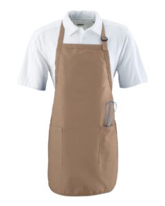 Augusta Sportswear 4350 Full Length Apron with Pockets – Khaki