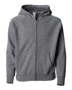 Independent Trading Co. PRM15YSBZ Youth Lightweight Special Blend Raglan Zip Hood – Nickel