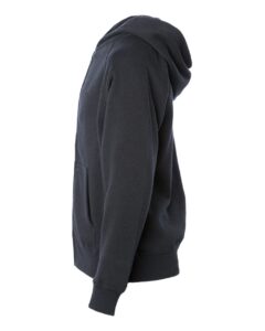 Independent Trading Co. PRM10TSBZ Toddler Lightweight Special Blend Raglan Zip Hood – Black (side)