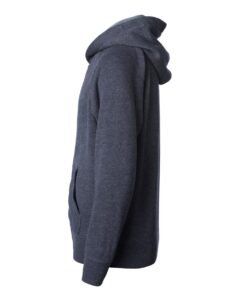 Independent Trading Co. PRM10TSBZ Toddler Lightweight Special Blend Raglan Zip Hood – Midnight (side)