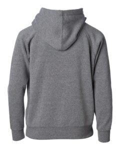 Independent Trading Co. PRM10TSBZ Toddler Lightweight Special Blend Raglan Zip Hood – Nickel (back)