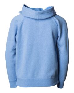 Independent Trading Co. PRM10TSBZ Toddler Lightweight Special Blend Raglan Zip Hood – Pacific (back)