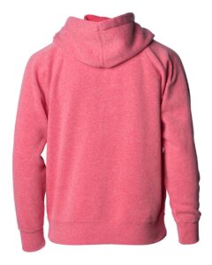 Independent Trading Co. PRM10TSBZ Toddler Lightweight Special Blend Raglan Zip Hood – Pomegranate (back)