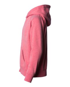 Independent Trading Co. PRM10TSBZ Toddler Lightweight Special Blend Raglan Zip Hood – Pomegranate (side)