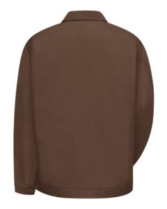 Red Kap JT22 Men’s Waist Length Jacket – Brown (Long Sizes) (back)