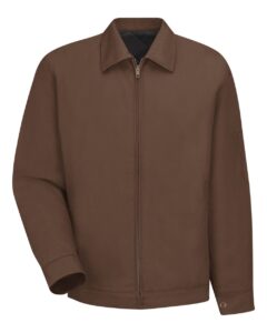 Red Kap JT22 Men’s Waist Length Jacket – Brown (Long Sizes)