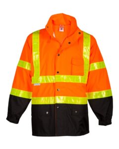 Kishigo RWJ100-101 Unisex Storm Stopper Pro Rainwear Jacket – Orange