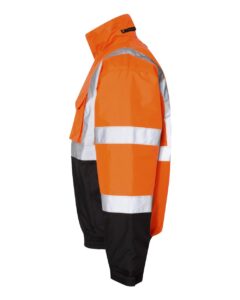 Kishigo JS121-122 Unisex Economy Bomber Jacket – Orange (side)