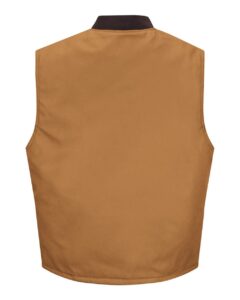 Red Kap VD22 Men’s Blended Duck Insulated Vest – Brown Duck (back)