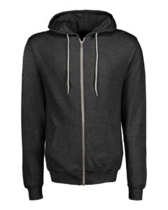 MV Sport 2349 Unisex Retro Heather Full-Zip Hooded Sweatshirt – Charcoal Heather
